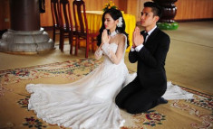 Sao Việt khéo chọn váy cưới gợi cảm và hợp thời tiết