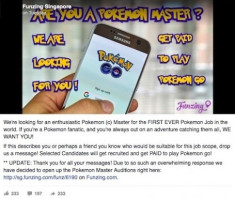 Kì lạ công ty sẵn sàng trả lương hậu hĩnh cho nhân viên... săn Pokemon