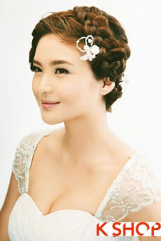 Những kiểu tóc tết cô dâu Hàn Quốc đẹp 2017 sang trọng lộng lẫy