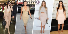 20 chiếc váy nude tuyệt đỉnh giúp chị em Kardashian luôn nóng bỏng