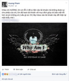 Facebook của Hoa hậu Phạm Hương bất ngờ bị hack dù đã được chứng thực