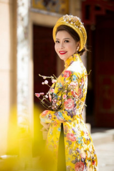  Hoa hậu Hải Dương đẹp kiều diễm với áo dài truyền thống 