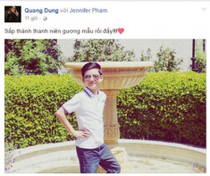 Quang Dũng khoe ảnh con trai cùng Jennifer Phạm, fan giật mình vì bé Bảo Nam nay quá lớn