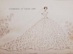 Cận cảnh chiếc váy cưới đẹp hơn tranh vẽ của nàng Lọ lem Calla