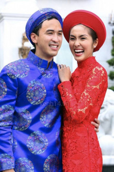 Soi áo dài cưới tinh xảo tuyệt đẹp của sao Việt