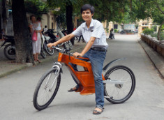  Xe điện chất liệu gỗ tự chế độc nhất Hà Nội 