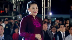 BST áo dài của NTK Đỗ Trịnh Hoài Nam gây chú ý tại lễ công bố giải F1 Hà Nội