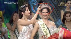 Khác với Phương Khánh, Hoa hậu Mexico gặp sự cố hài hước ngay khi được trao vương miện