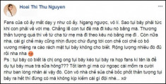 Hoa hậu Thu Hoài bức xúc viết facebook, ‘Fans của cô ấy mất dạy y như cô ấy’