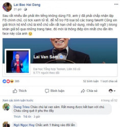 Nhà báo Lại Văn Sâm chơi Facebook: “Cảm ơn các anh, chị đã chịu kết bạn nhé”