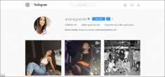 Ariana Grande gia nhập ‘Hội trăm triệu follow’ trên Instagram