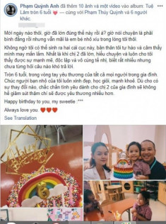 Sau ly hôn Phạm Quỳnh Anh tái hợp chồng cũ tổ chức sinh nhật cho con gái