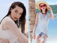 Đang catwalk bình thường thì “nổi hứng”... nhào lộn, Minh Hằng lộ nội y phản cảm