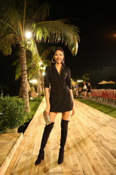 Hoàng Thùy tranh thủ chạy show khi chung kết Hoa hậu Hoàn vũ đến gần