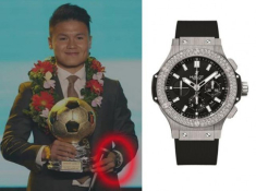Tiền thưởng vào như nước, Quang Hải mạnh tay sắm đồng hồ kim cương giá 300 triệu
