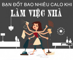 Mẹ làm việc nhà, thả ga giảm béo