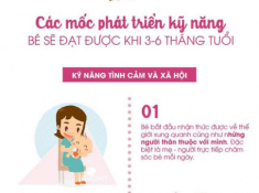 Các mốc phát triển kỹ năng trẻ cần đạt được khi 6 – 9 tháng tuổi