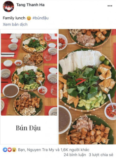Sao Việt trầm trồ với mẹt bún đậu của nhà Tăng Thanh Hà, hoá ra nhờ người này!