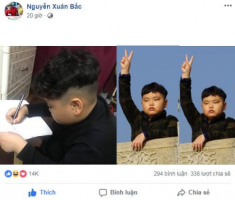 Xuân Bắc khoe ảnh con trai giống hệt Chủ tịch Kim Jong-Un, dân mạng phán đoán tương lai