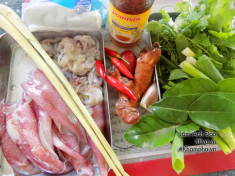 Cách làm mực hấp sả sốt mắm chanh không ăn nhanh là hết