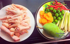 Chân gà cay trộn xoài xanh siêu hấp dẫn, vợ vụng mấy chồng cũng khen nức nở