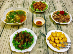 Mâm cơm ngày cuối tuần 158.000 đồng đầy ắp những món ăn ngon ngất ngây