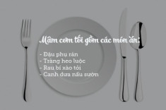 Tràng heo luộc, canh sườn dưa chua hấp dẫn cơm chiều