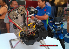 Cận cảnh khối động cơ GSX-S150 của Suzuki