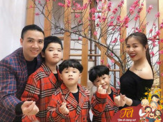 Gia đình MC Hoàng Linh “bắt trend” theo Đan Lê, 4 người nằm chồng lên nhau chụp ảnh