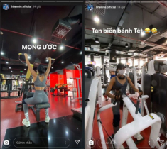 Hết lấy đá tảng làm tạ, H‘Hen Niê tiếp tục vác bao lúa tập squat để eo thon, dáng gọn