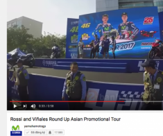 Hình ảnh Rossi đến Việt Nam đã xuất hiện trên trang chính thức của Yamaha