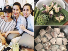 Chẳng cao sang, mâm cơm dân dã của Thân Thuý Hà nhìn toàn rau sạch mà thấy “đã mắt”