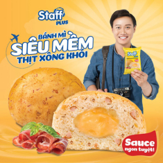 Staff Plus bánh mì thịt xông khói - món ngon dinh dưỡng cho người bận rộn