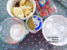 Tự làm sầu riêng đá bào cực đỉnh khiến các hàng quán cũng phải chào thua
