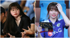 Cùng ra sân bóng cổ vũ: bạn gái Quang Hải chăm makeup, vợ Công Phượng che mặt vẫn xinh