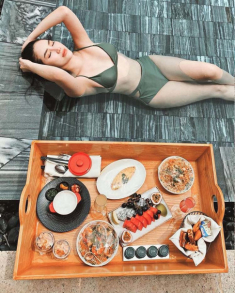 Dáng đẹp, eo thon như Bảo Thy vẫn chăm ăn uống hà khắc mỗi ngày