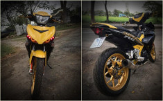 Exciter 150 độ tăng động nhẹ với khối đồ chơi tone vàng của biker Tây Ninh