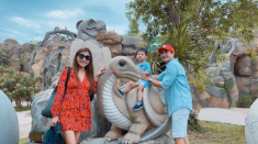 Lần đầu đi sở thú, con trai Lương Thế Thành cười tít mắt, liên tục nói “yêu ba mẹ”