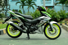 Honda Winner Xanh - Bạc Phối Mâm Dạ Quang của 1 biker HCM