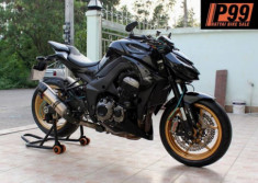 Kawasaki Z1000 độ đậm chất Racing với diện mạo full Black
