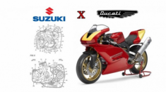 Suzuki tiết lộ bảng thiết kế động cơ mới dựa trên công nghệ của Ducati Sport năm 90