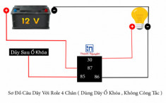 [Thảo Luận] Sơ Đồ Kết Nối Role 4 Chân Với Thiết Bị Đèn Xe Máy