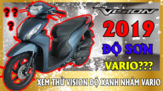 Honda Vision Độ Màu Sơn Xanh Nhám Vario đang “cháy hàng”??