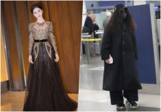 Phạm Băng Băng ra sân bay, đầu bù tóc rối chưa bất ngờ bằng chiếc váy ngỡ mượn của mẹ