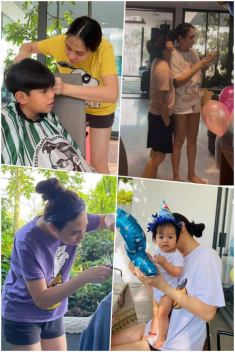 Sáng mặc đồ bộ làm bánh mì, Đàm Thu Trang tối “xuất chiêu” ăn diện chuẩn phu nhân hào môn