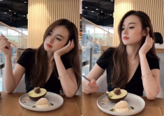 Ăn kem bơ thôi nhưng Midu vẫn gây bão bởi màn vén tóc khoe khe ngực đẹp hút hồn