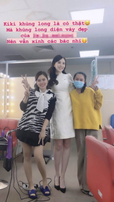 Biết Mai Ngọc có lợi thế chiều cao, “chân dài tới nách” hội chị em thế này quả không tưởng