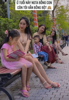 Đưa con đi chơi, mẹ đơn thân Hà Nội làm đàn ông nhìn không rời mắt vì tưởng chị gái