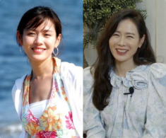 Khi cười lộ đuôi mắt nhăn, nhưng lão hóa còn lâu mới chạm tới khuôn ngực của Son Ye Jin