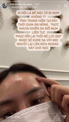 Lan Ngọc tụt hạng danh xưng ngọc nữ vì làn da chi chít mụn nhìn mà thương